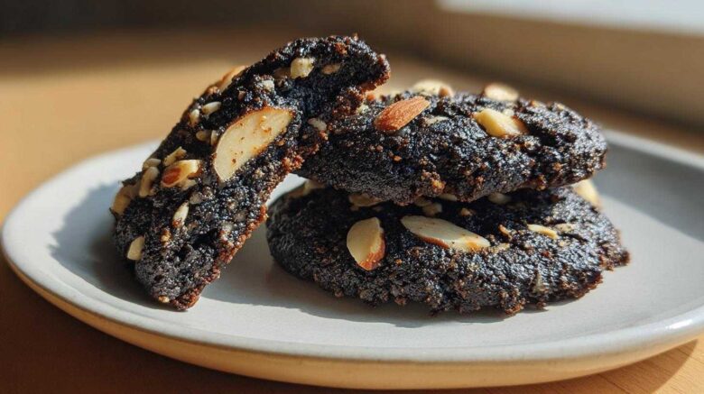 Black Sesame Almond Cookies