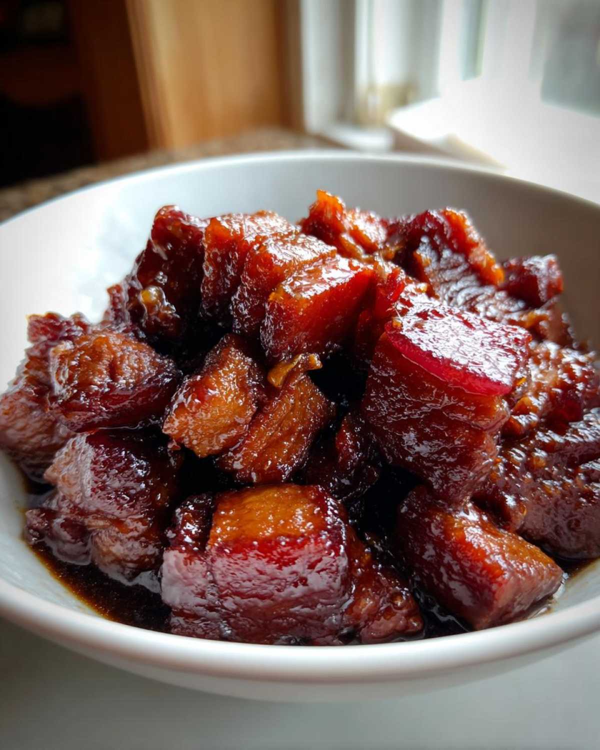 Braised Pork with Spiced Plum Sauce - detail 1