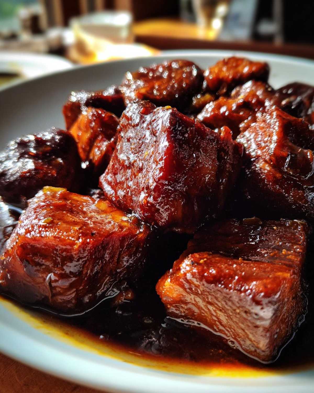 Braised Pork with Spiced Plum Sauce - detail 2