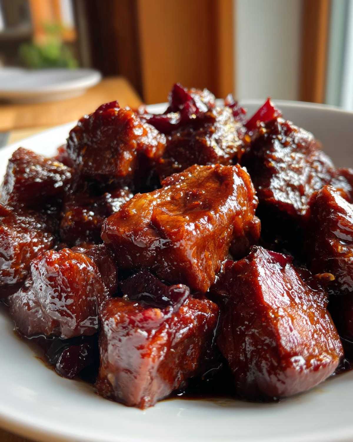 Braised Pork with Spiced Plum Sauce - detail 4