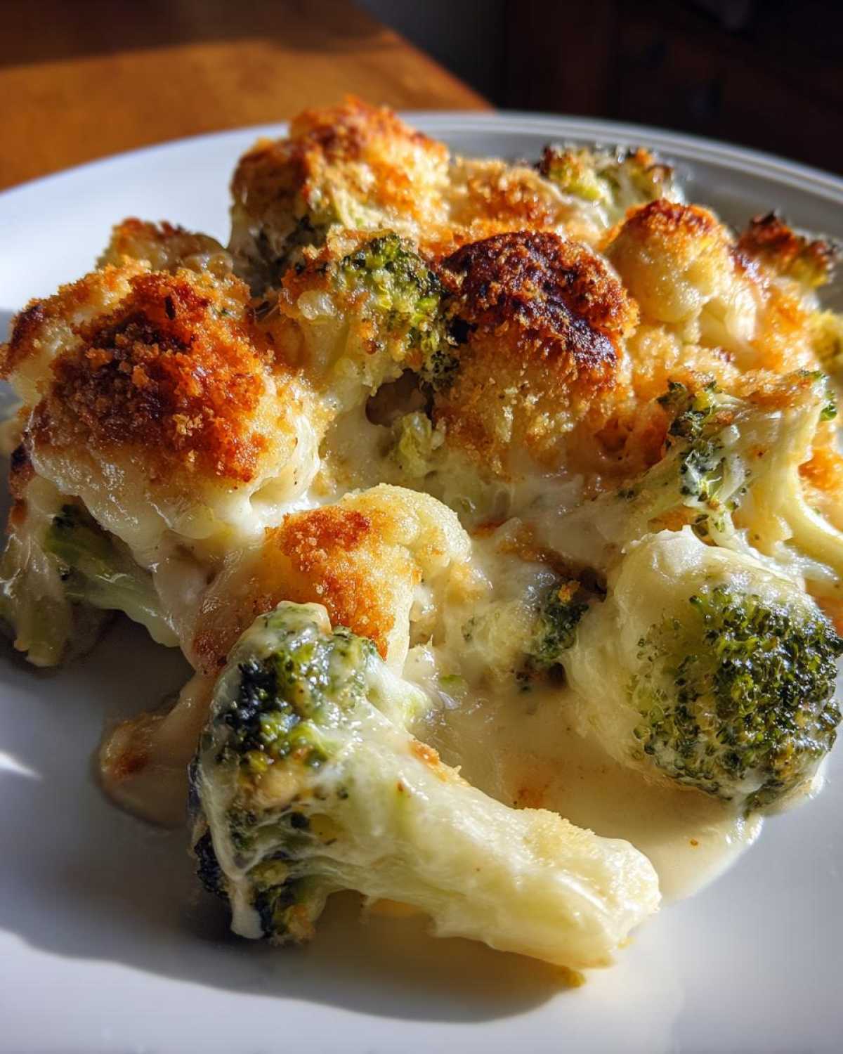 Cheesy Broccoli & Cauliflower Bake - detail 4