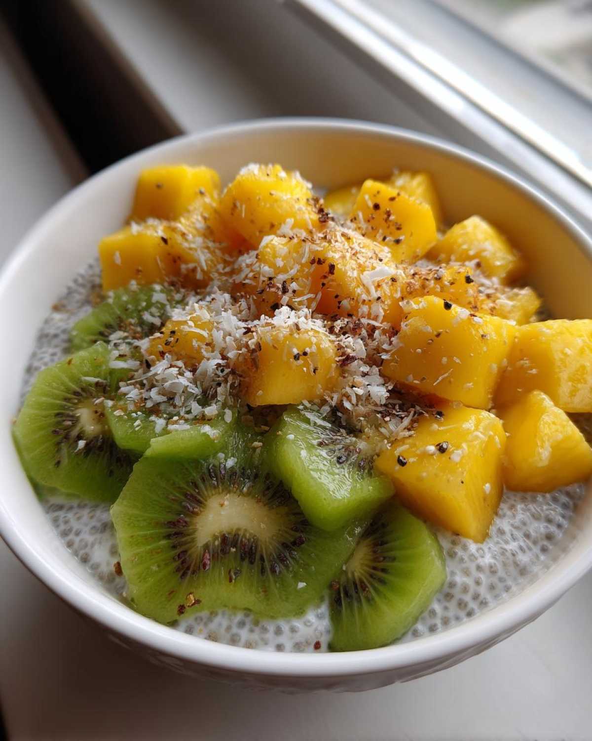 Chia Pudding with Tropical Fruits - detail 1