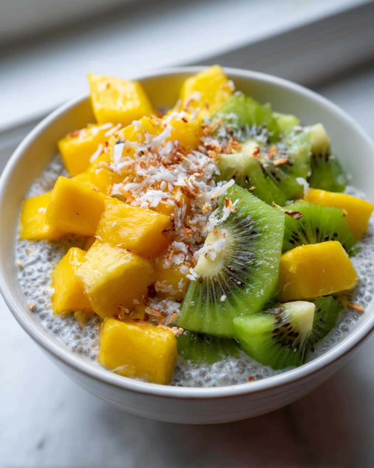 Chia Pudding with Tropical Fruits - detail 2