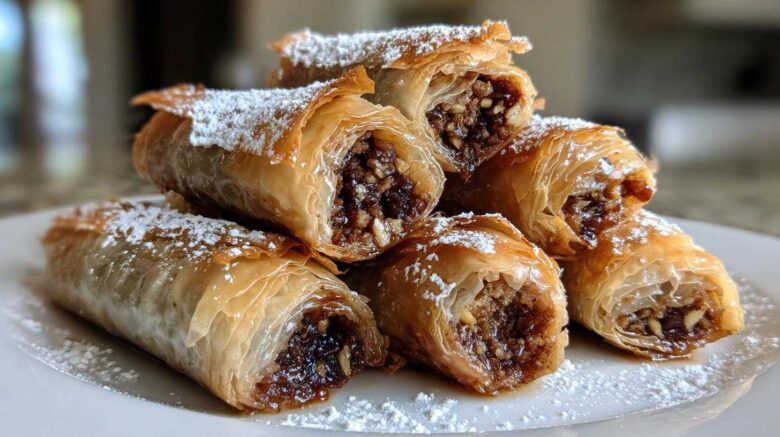 Chocolate Hazelnut Baklava Rolls