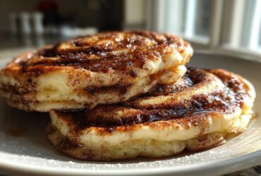 Cinnamon Roll Protein Pancakes