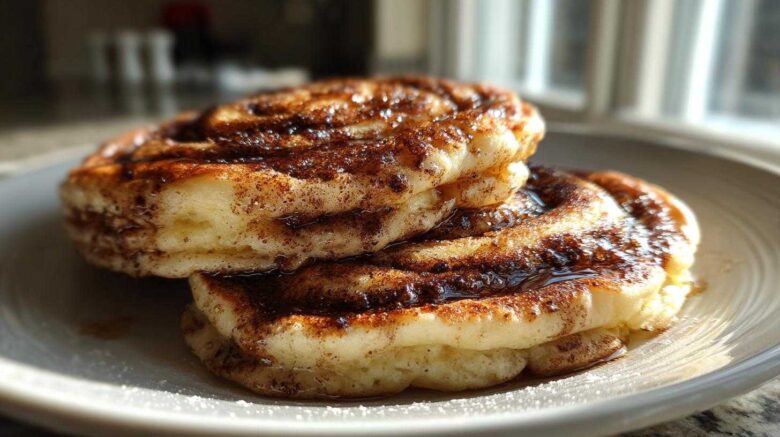 Cinnamon Roll Protein Pancakes