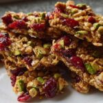 Cranberry Pistachio Granola Bark