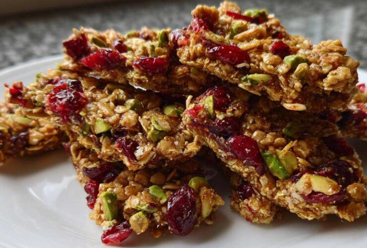 Cranberry Pistachio Granola Bark
