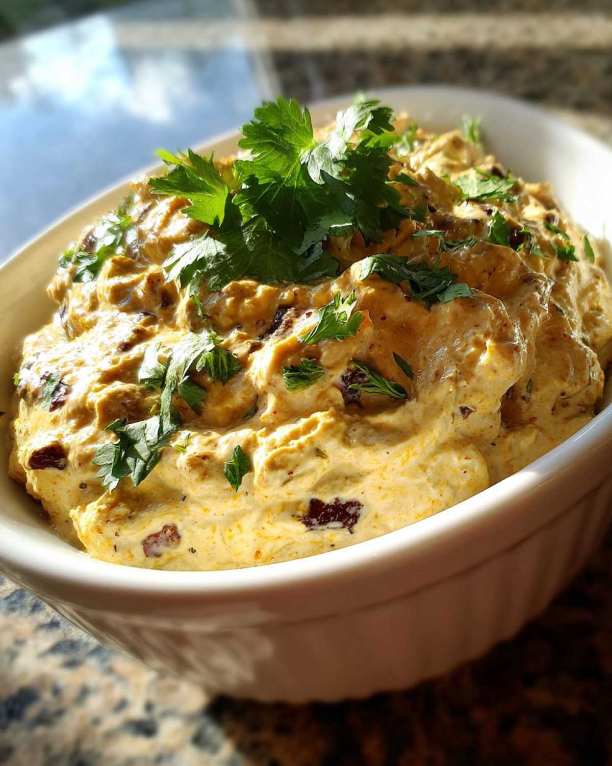 Curried Yogurt Date Dip - detail 1