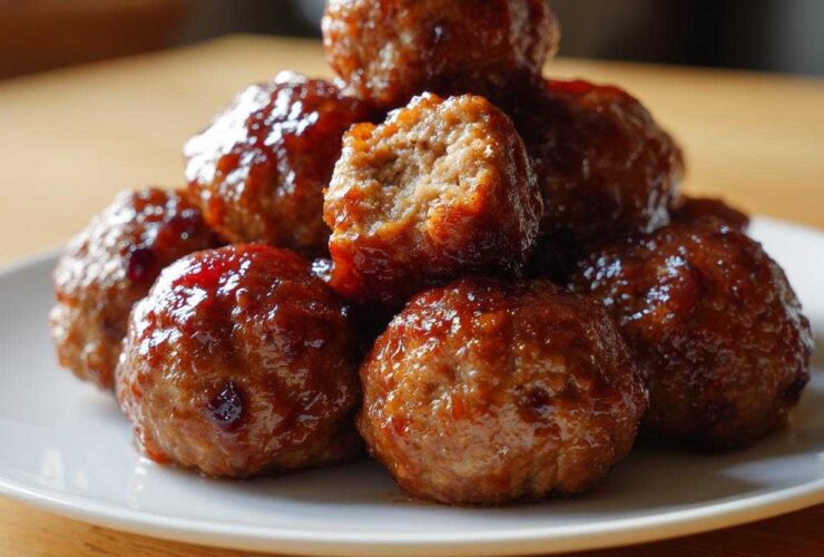Festive Turkey Cranberry Meatballs