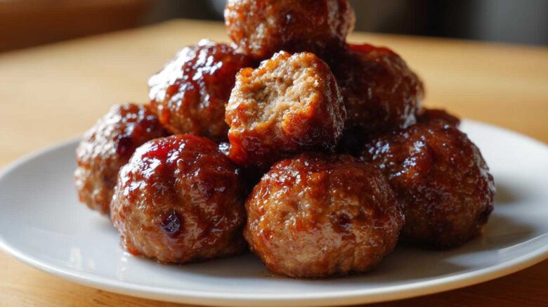 Festive Turkey Cranberry Meatballs