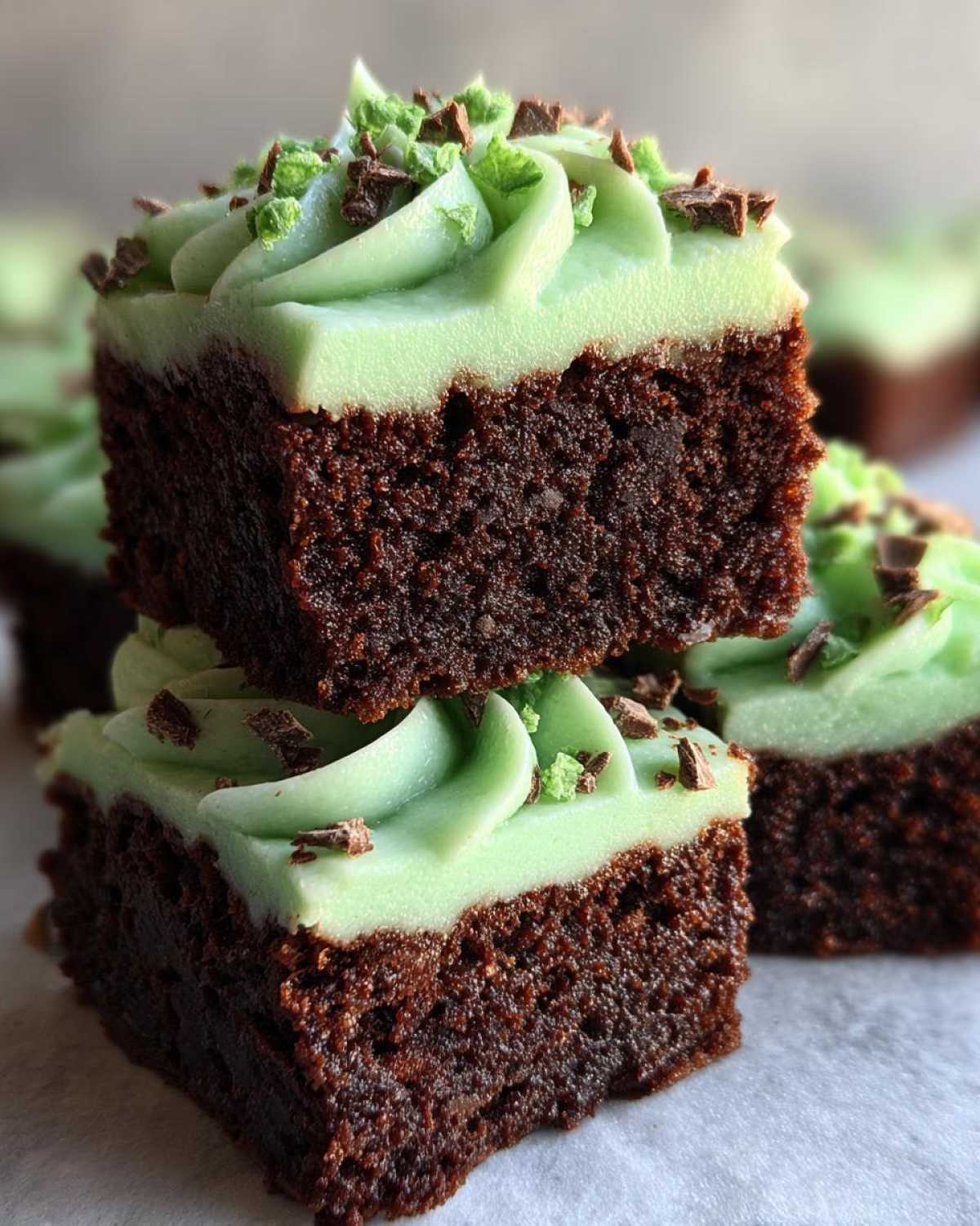 Frosted Mint Brownie Bites - detail 1