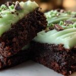 Frosted Mint Brownie Bites