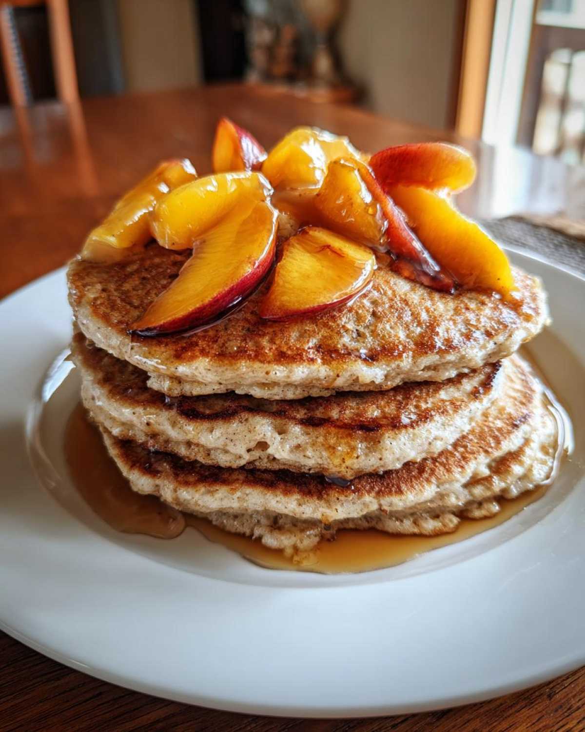 Ginger Peach Buckwheat Pancakes - detail 2