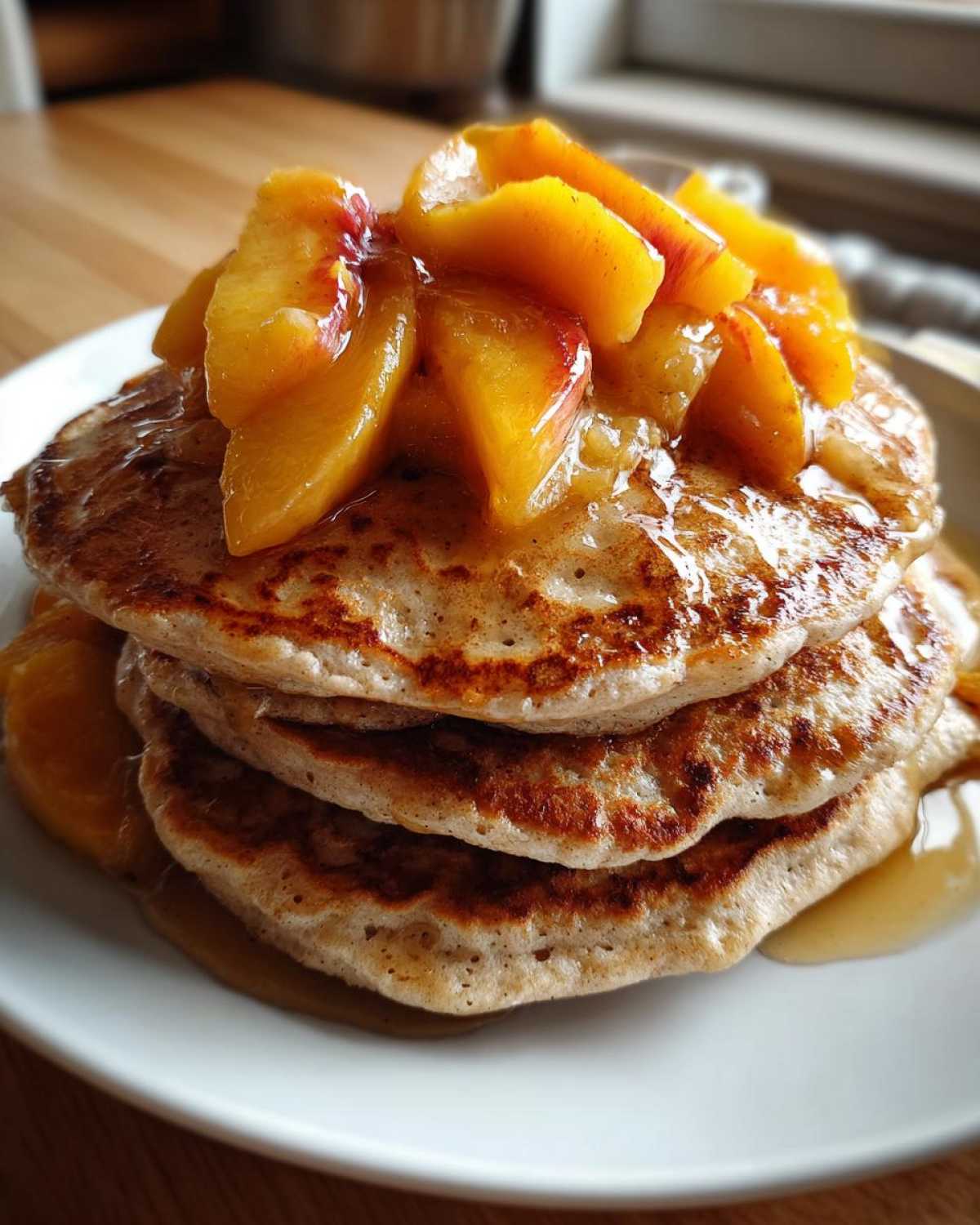 Ginger Peach Buckwheat Pancakes - detail 1