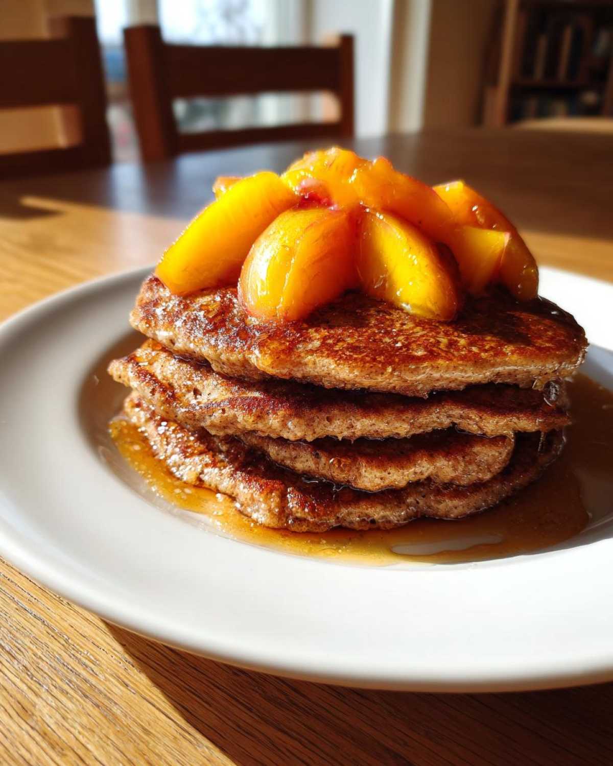 Ginger Peach Buckwheat Pancakes - detail 3