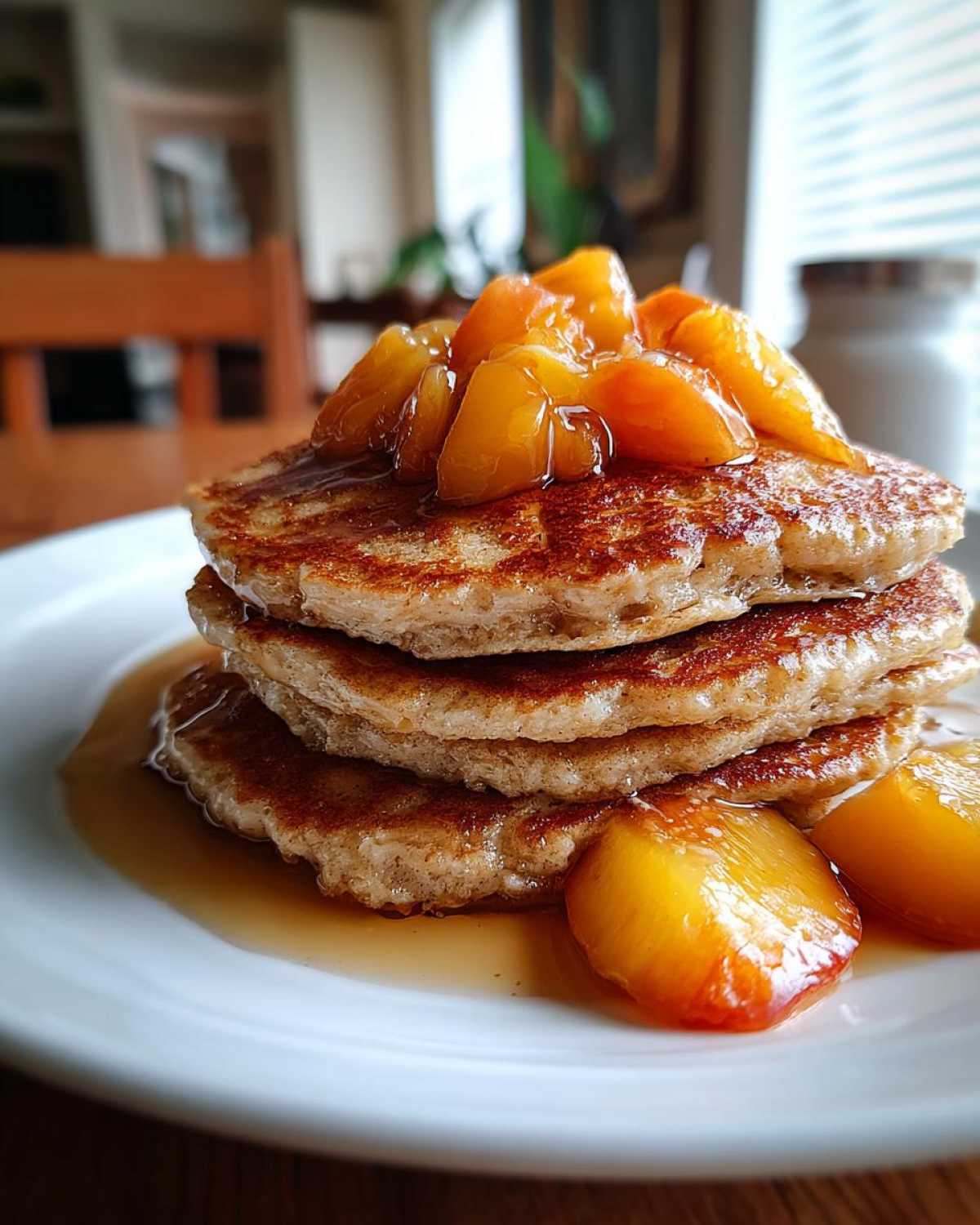 Ginger Peach Buckwheat Pancakes - detail 4