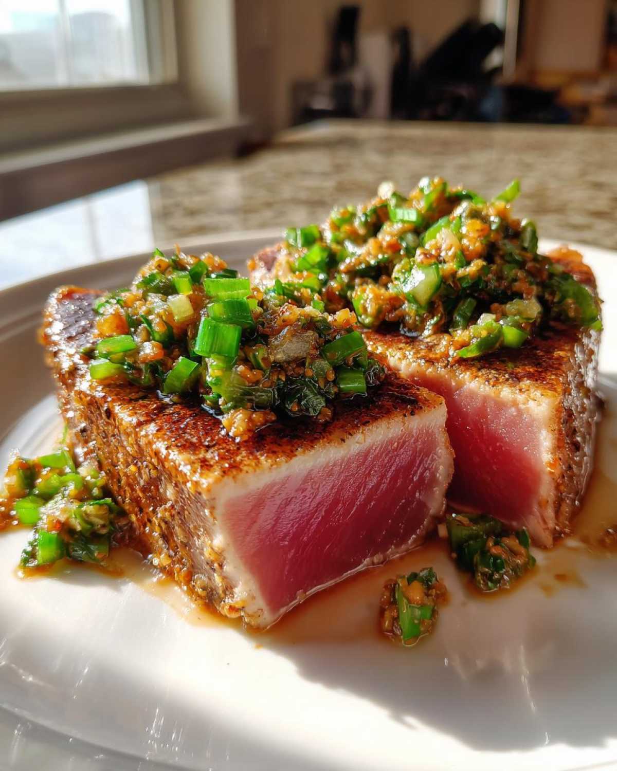 Ginger Scallion Tuna Steaks - detail 2