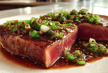 Ginger Scallion Tuna Steaks