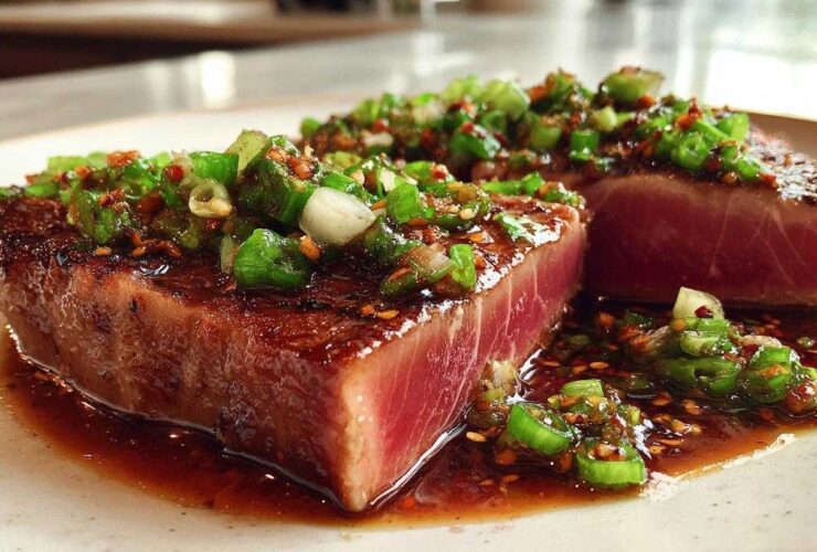 Ginger Scallion Tuna Steaks