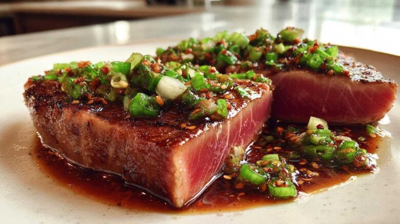 Ginger Scallion Tuna Steaks