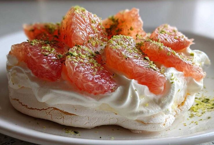 Grapefruit Rosemary Pavlova
