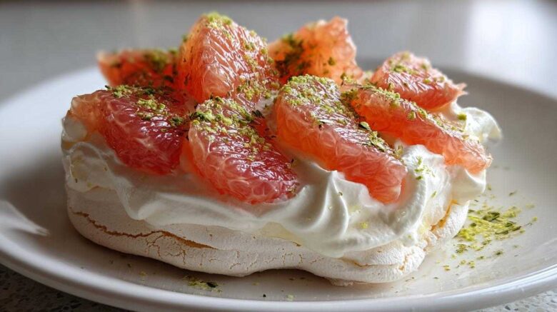 Grapefruit Rosemary Pavlova