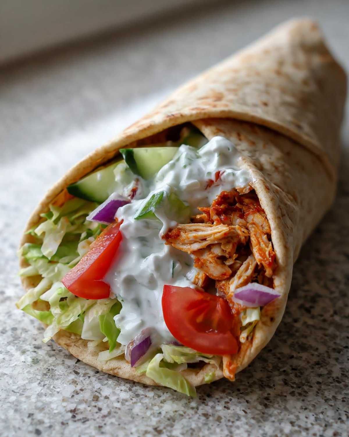 Greek Yogurt Chicken Gyro Wrap - detail 2