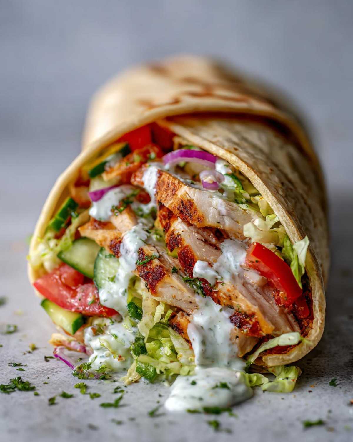 Greek Yogurt Chicken Gyro Wrap - detail 3
