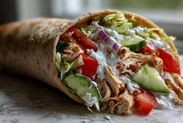Greek Yogurt Chicken Gyro Wrap