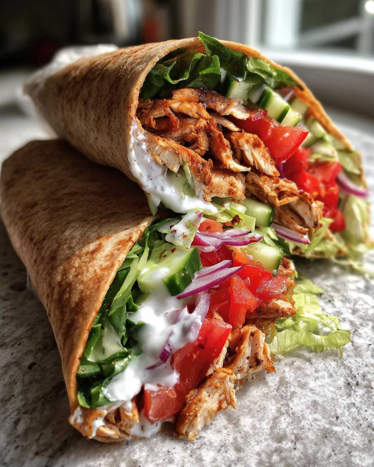 Greek Yogurt Chicken Gyro Wrap - detail 4