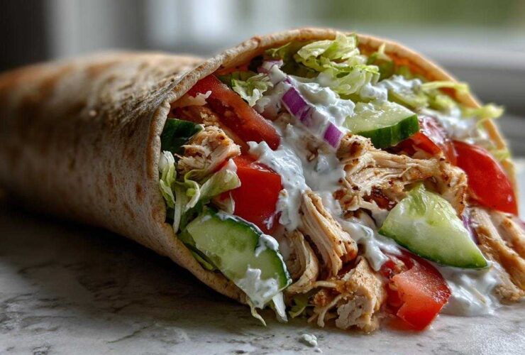Greek Yogurt Chicken Gyro Wrap