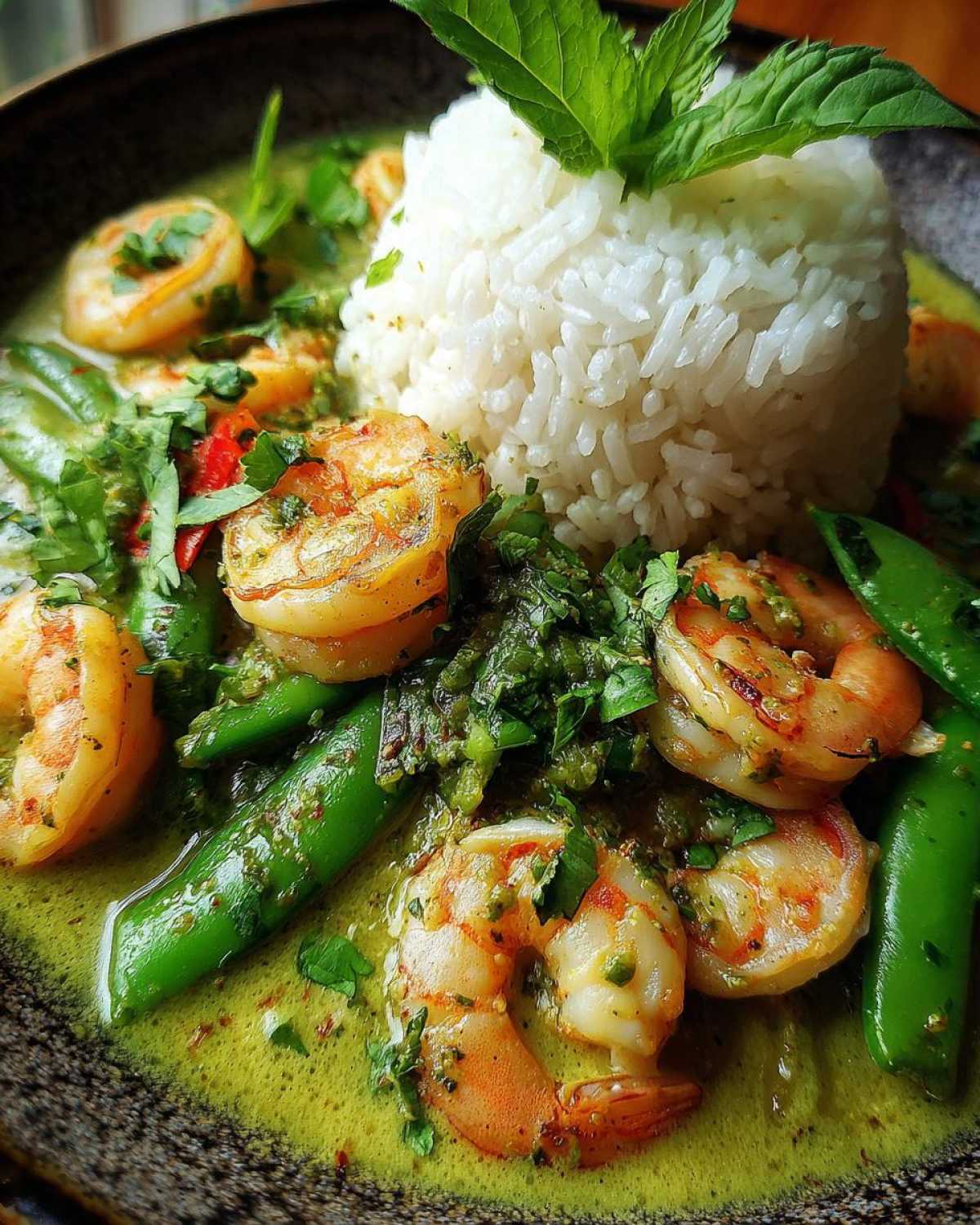Green Curry Shrimp & Rice - detail 3
