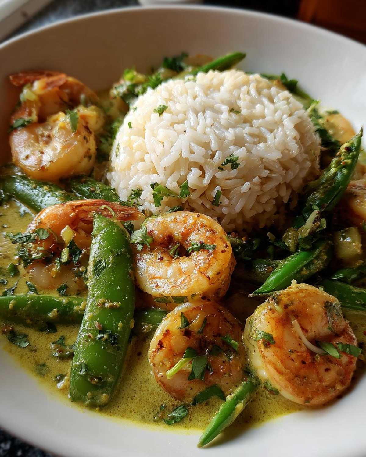 Green Curry Shrimp & Rice - detail 4