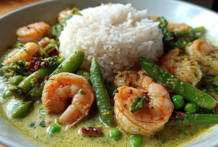 Green Curry Shrimp & Rice