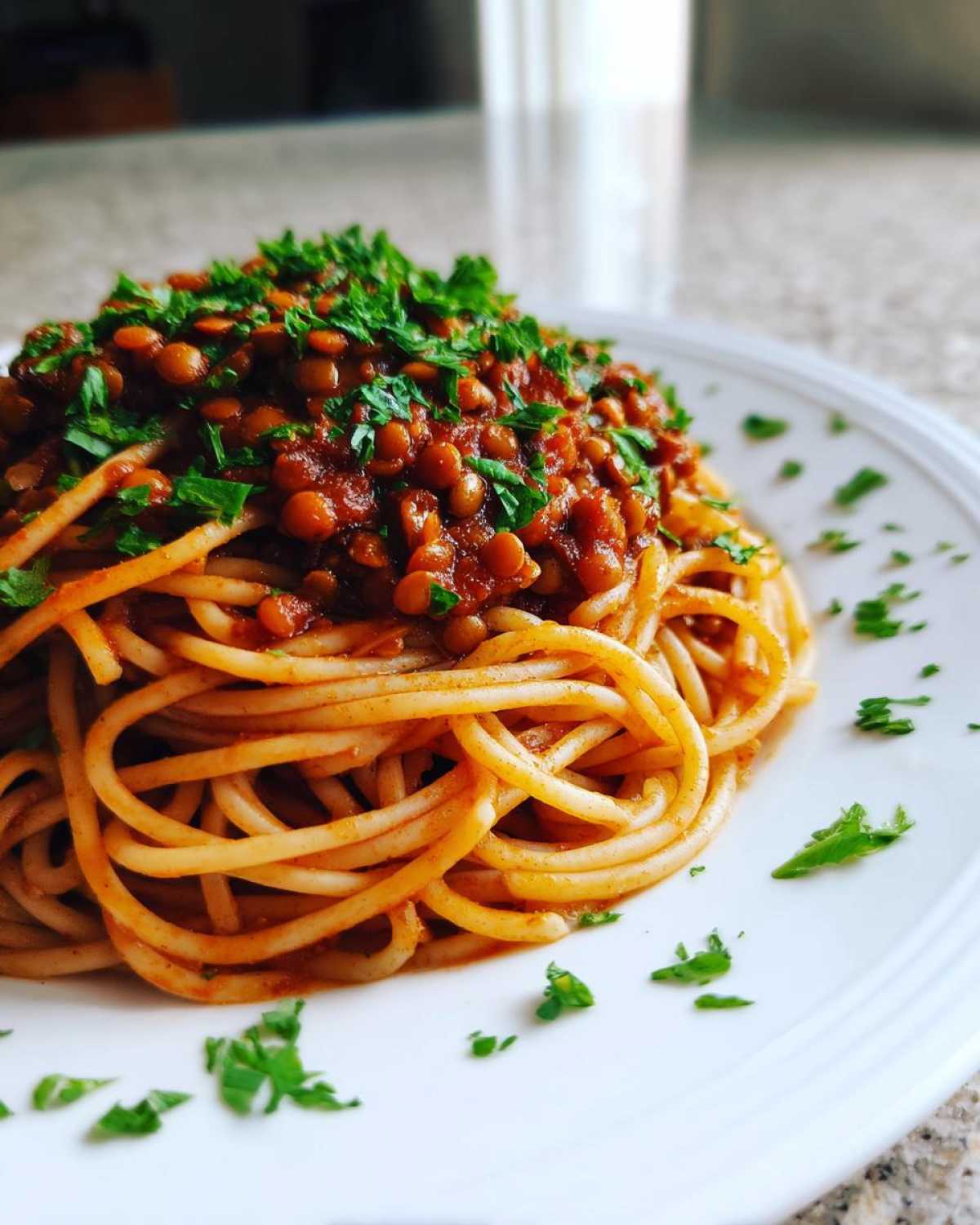 Hearty Lentil Bolognese Pasta - detail 1