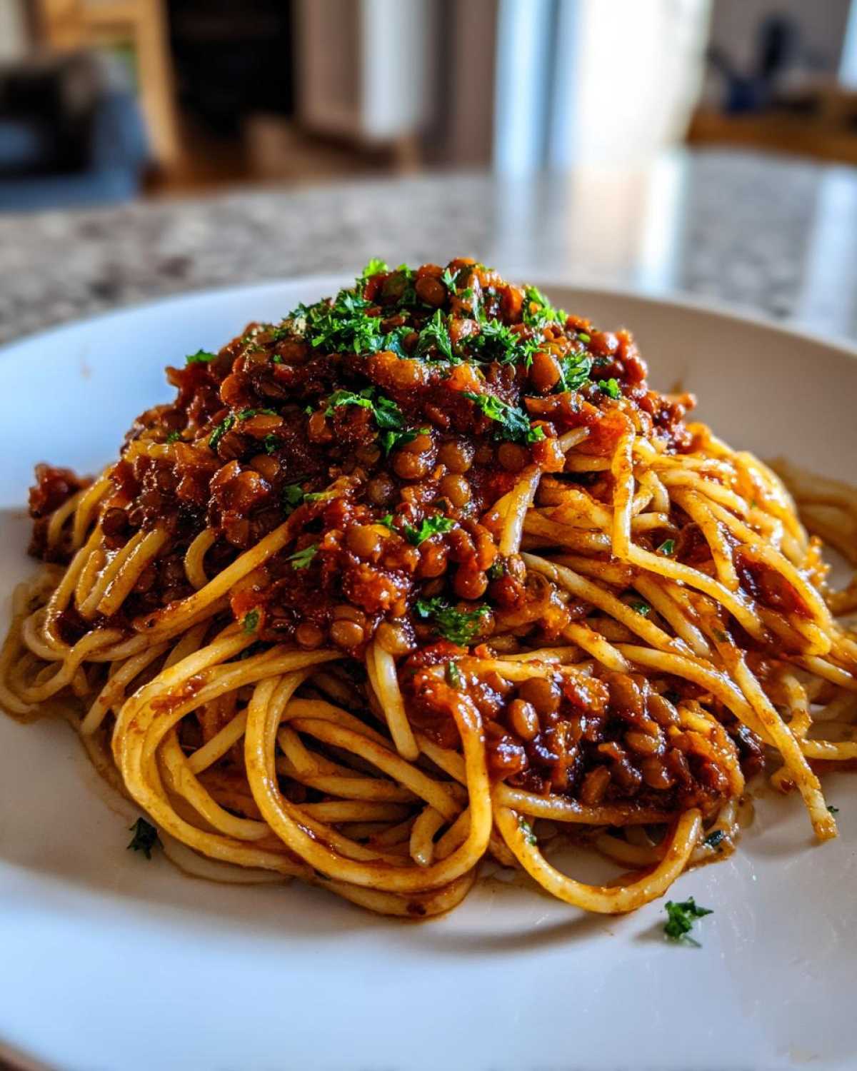 Hearty Lentil Bolognese Pasta - detail 3