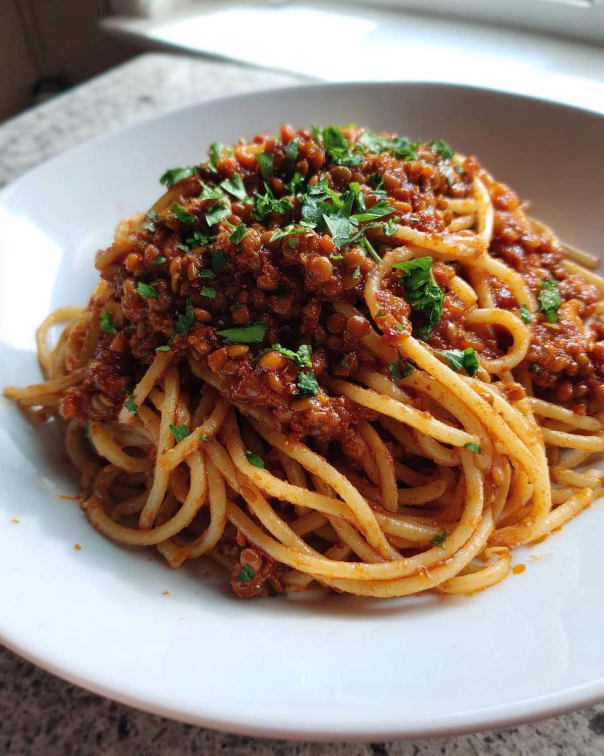Hearty Lentil Bolognese Pasta - detail 4
