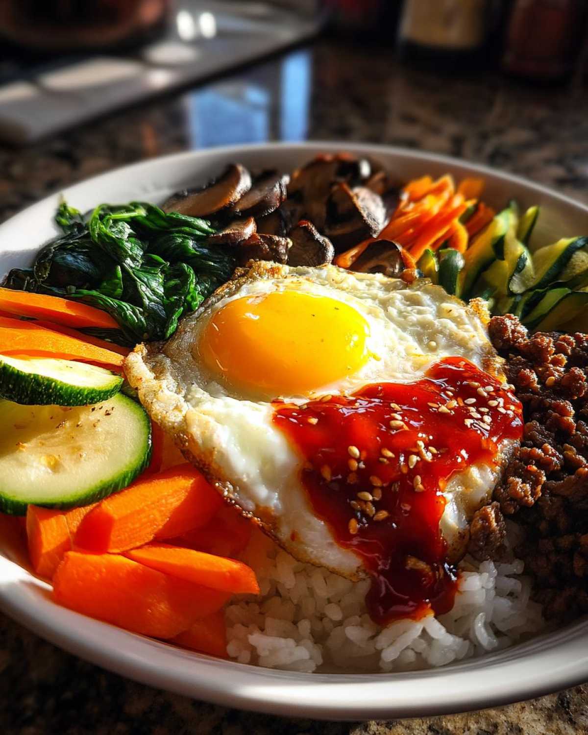Korean Bibimbap Bowl - detail 2