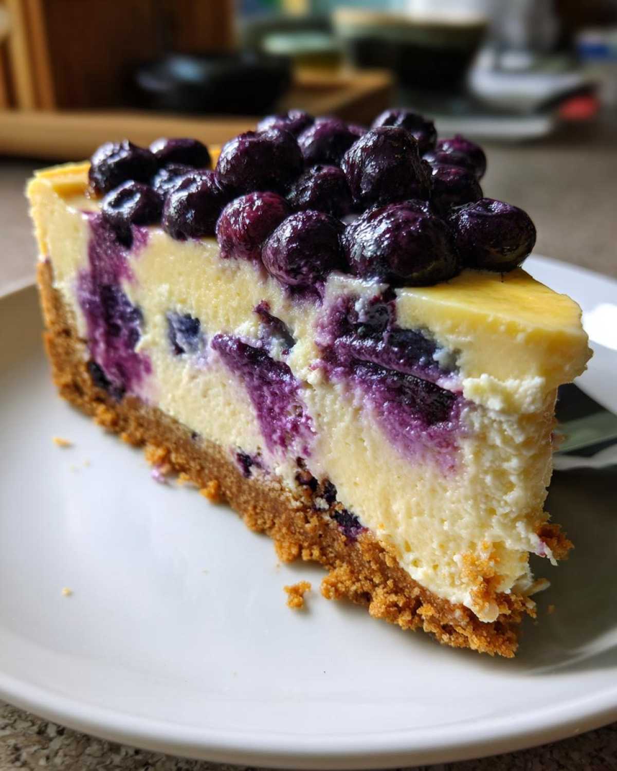 Lavender Lemon Blueberry Cheesecake - detail 1