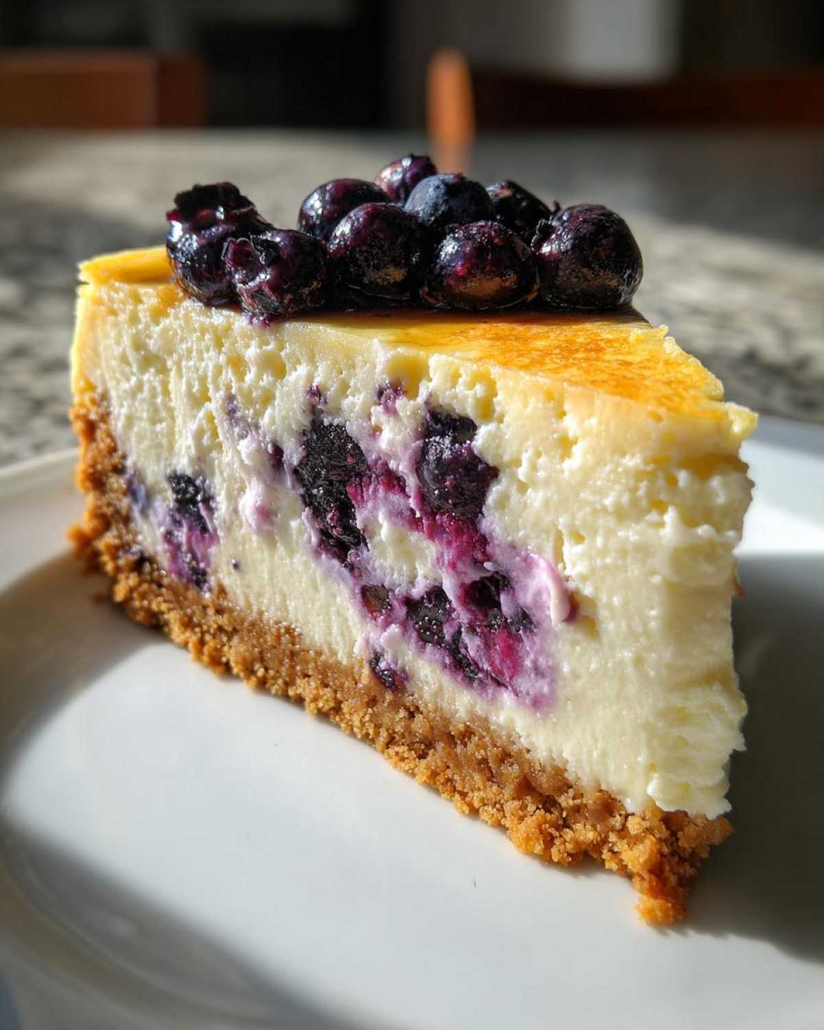 Lavender Lemon Blueberry Cheesecake - detail 2