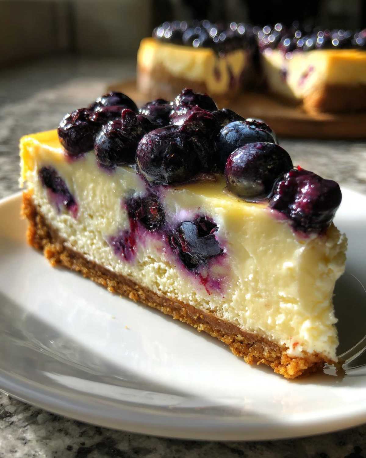 Lavender Lemon Blueberry Cheesecake - detail 3