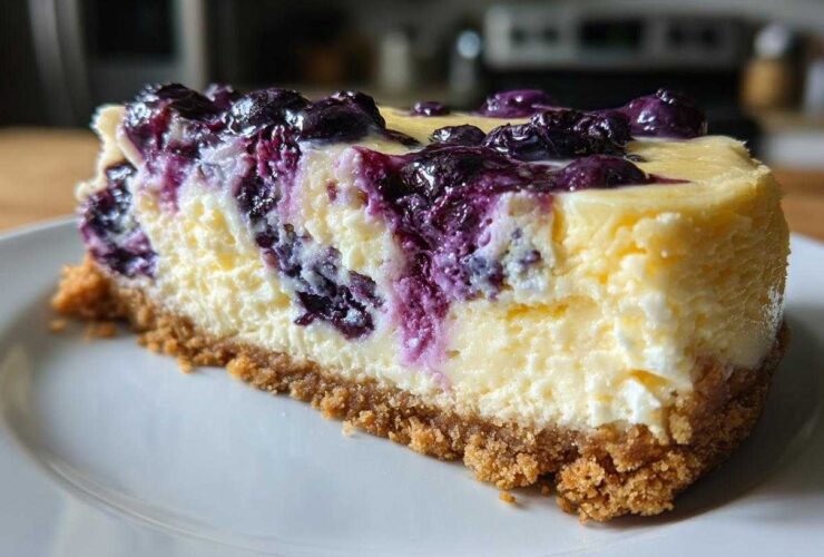 Lavender Lemon Blueberry Cheesecake