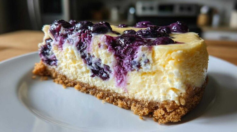 Lavender Lemon Blueberry Cheesecake