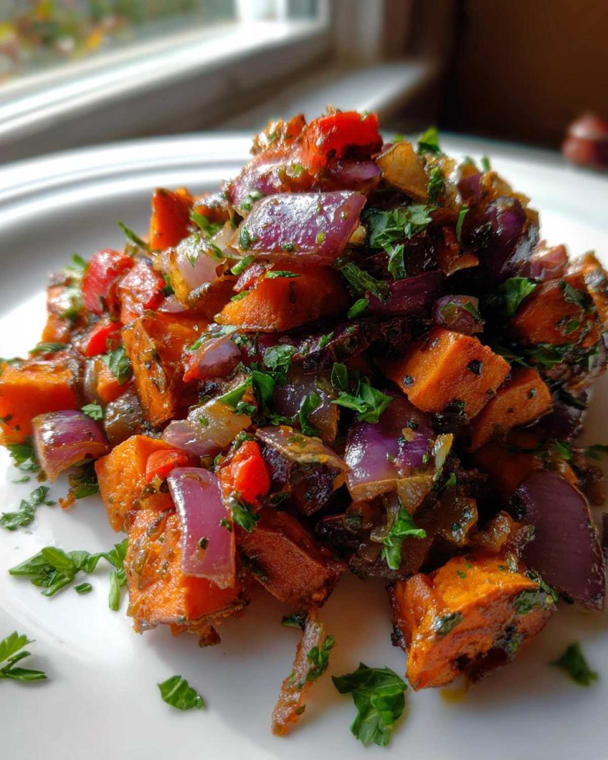 Maple Glazed Sweet Potato Hash - detail 2