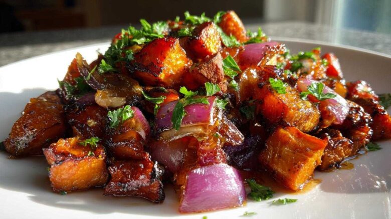 Maple Glazed Sweet Potato Hash