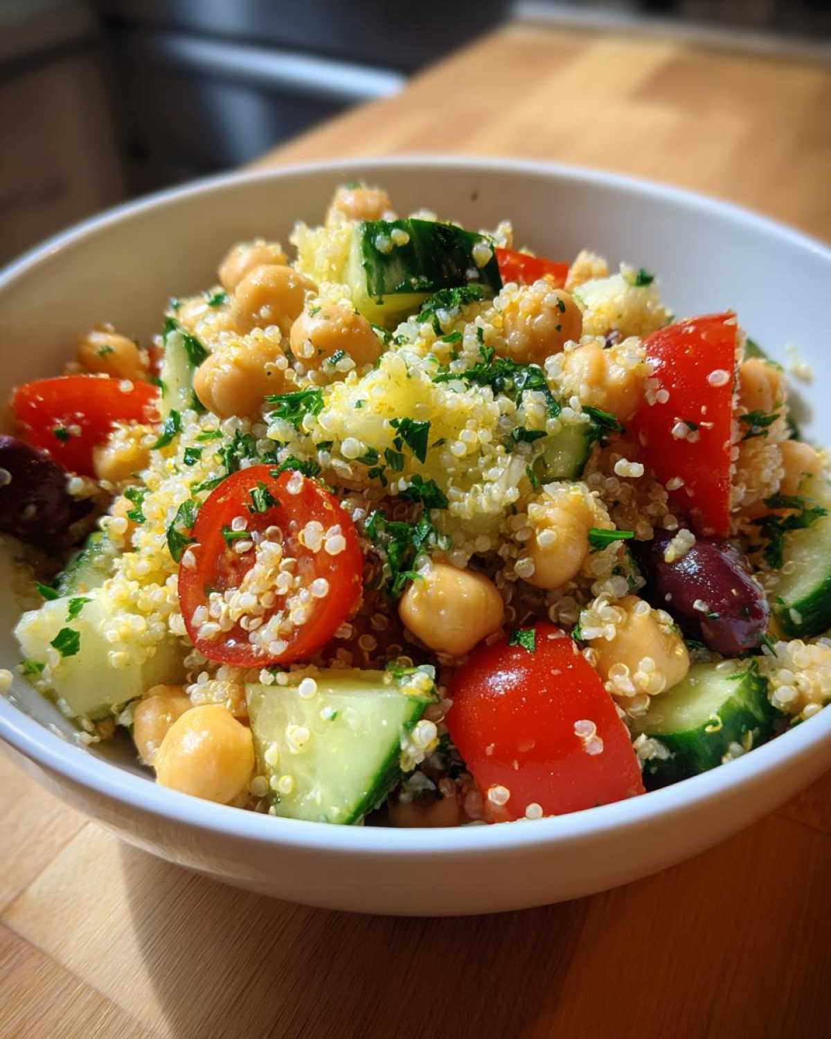 Mediterranean Chickpea Grain Salad - detail 2