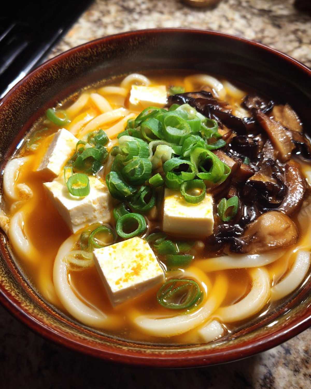 Miso Ginger Udon Noodle Soup - detail 2