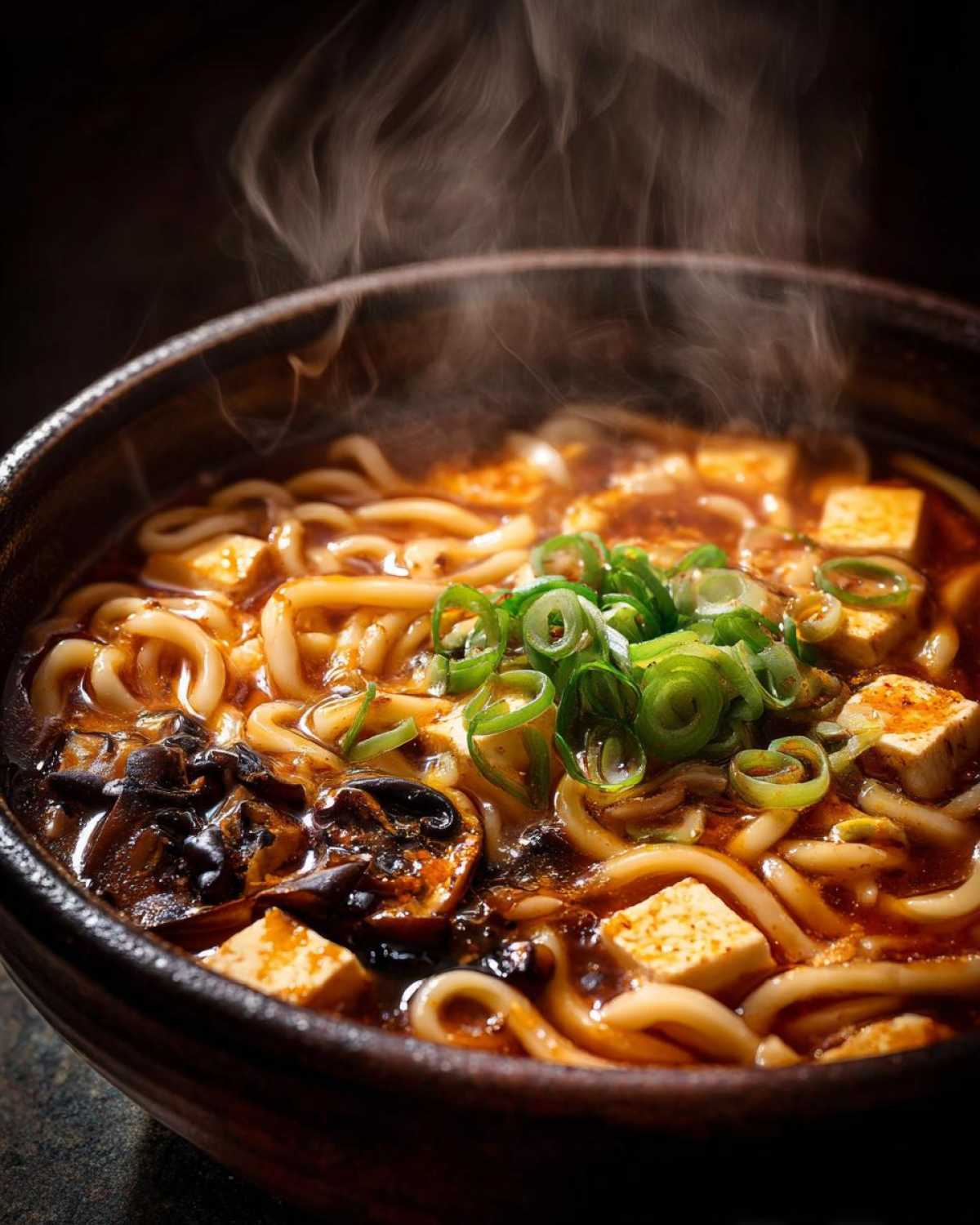 Miso Ginger Udon Noodle Soup - detail 3