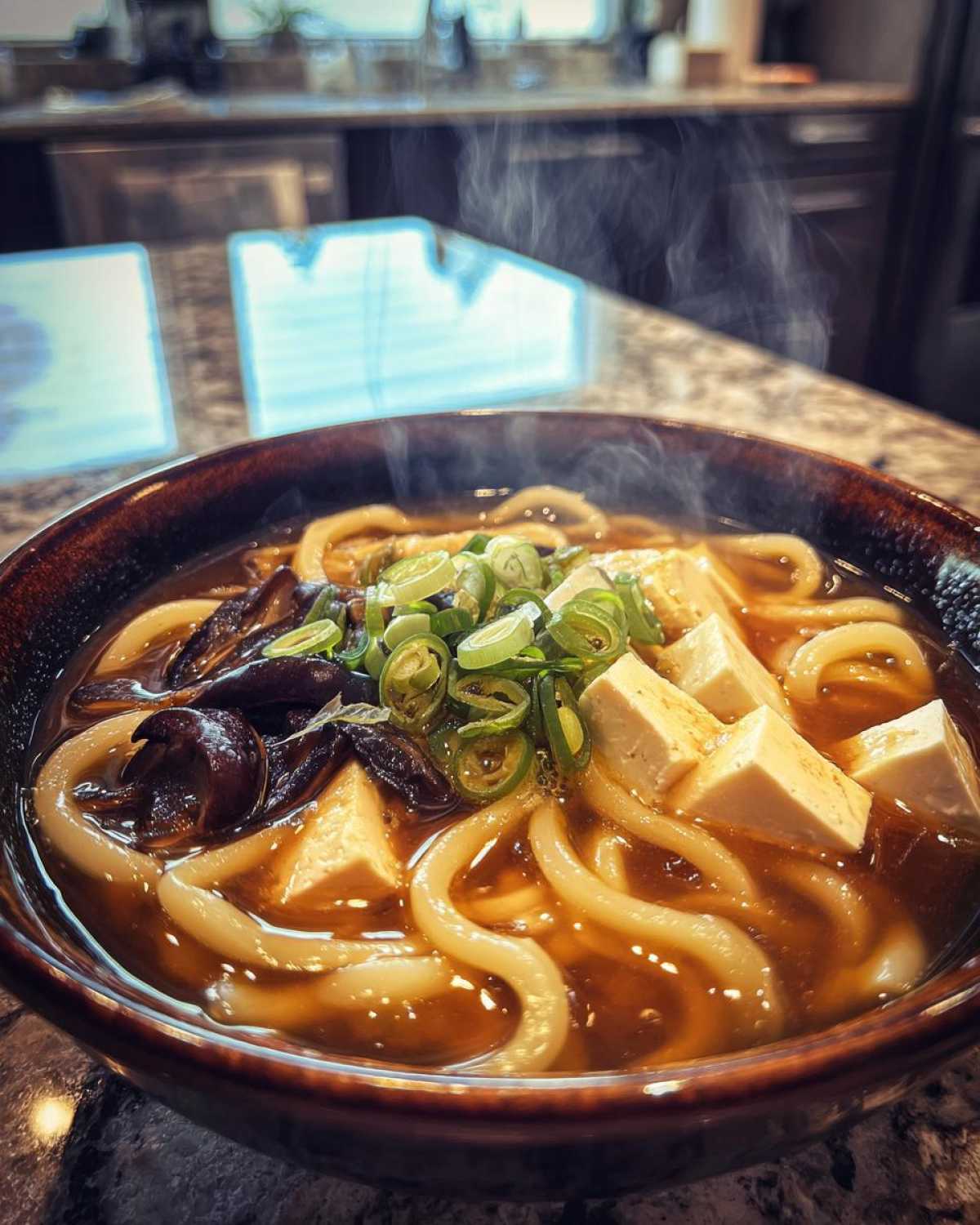 Miso Ginger Udon Noodle Soup - detail 4